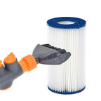2PCS Pool Filter Cleaning Wand Set - Water Wand Cartridge Cleaner Brush for Spa and Tub Filters