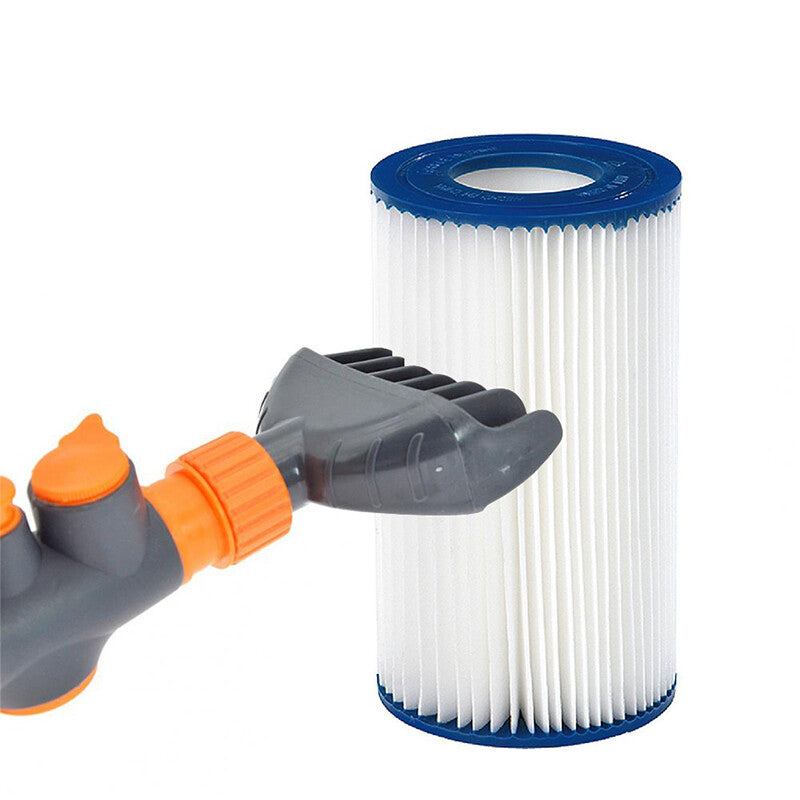 2PCS Pool Filter Cleaning Wand Set - Water Wand Cartridge Cleaner Brush for Spa and Tub Filters
