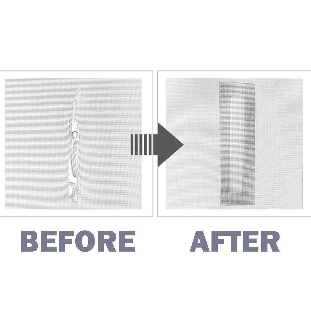 2 Rolls Window Screen Repair Tape Self-Adhesive Fly Screen Patch Door Mesh Fix