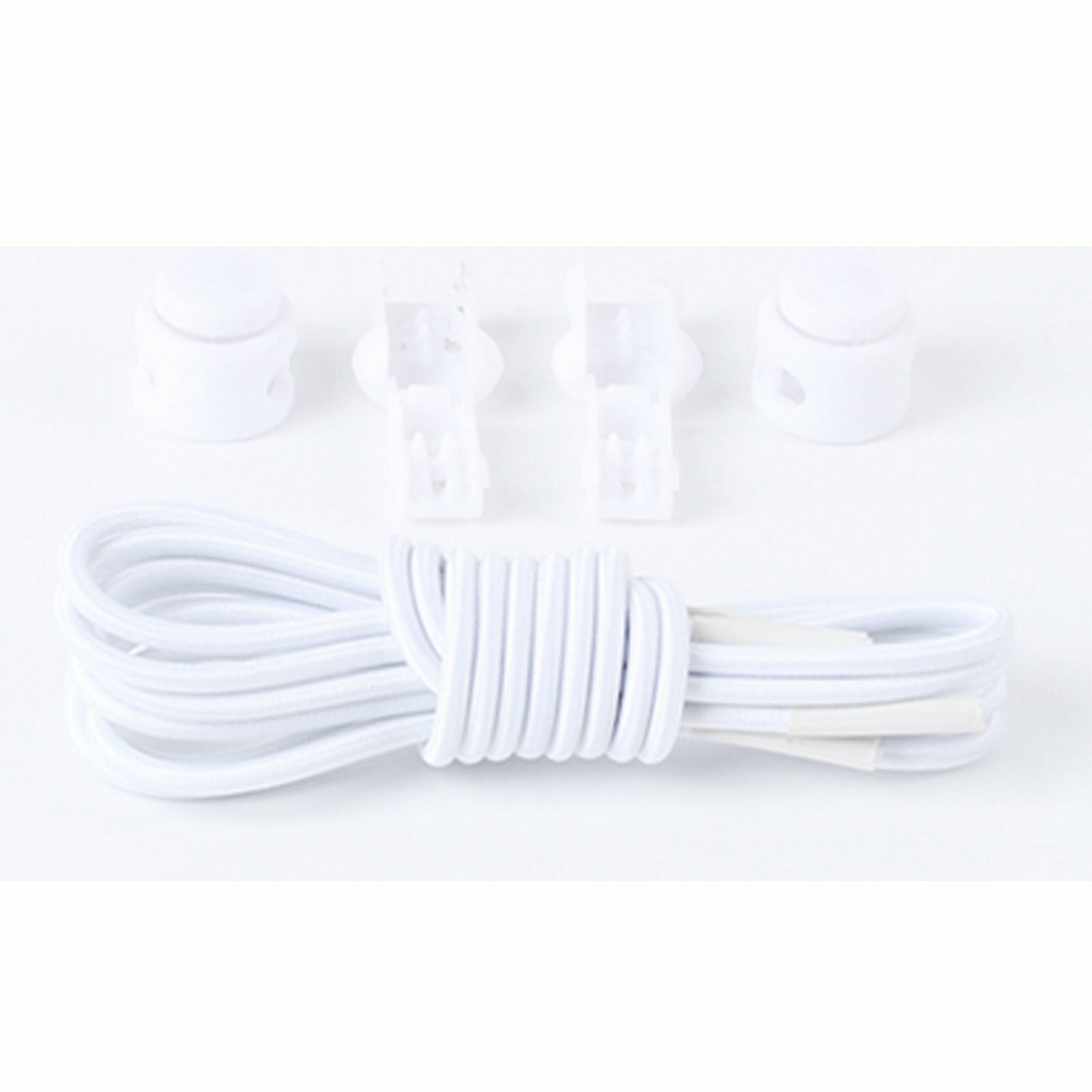 No Tie Elastic Shoelaces Lock System Running Sneakers Trainers Quick Lock Laces
