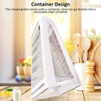 2PCS Vegetable Cheese Grater with Container – Double Sided Garlic Ginger Box Grater