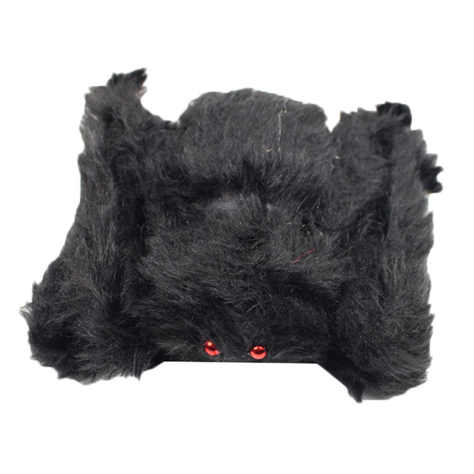 4PCS Giant Black Spider Halloween Decoration Plush Haunted House Party Prop