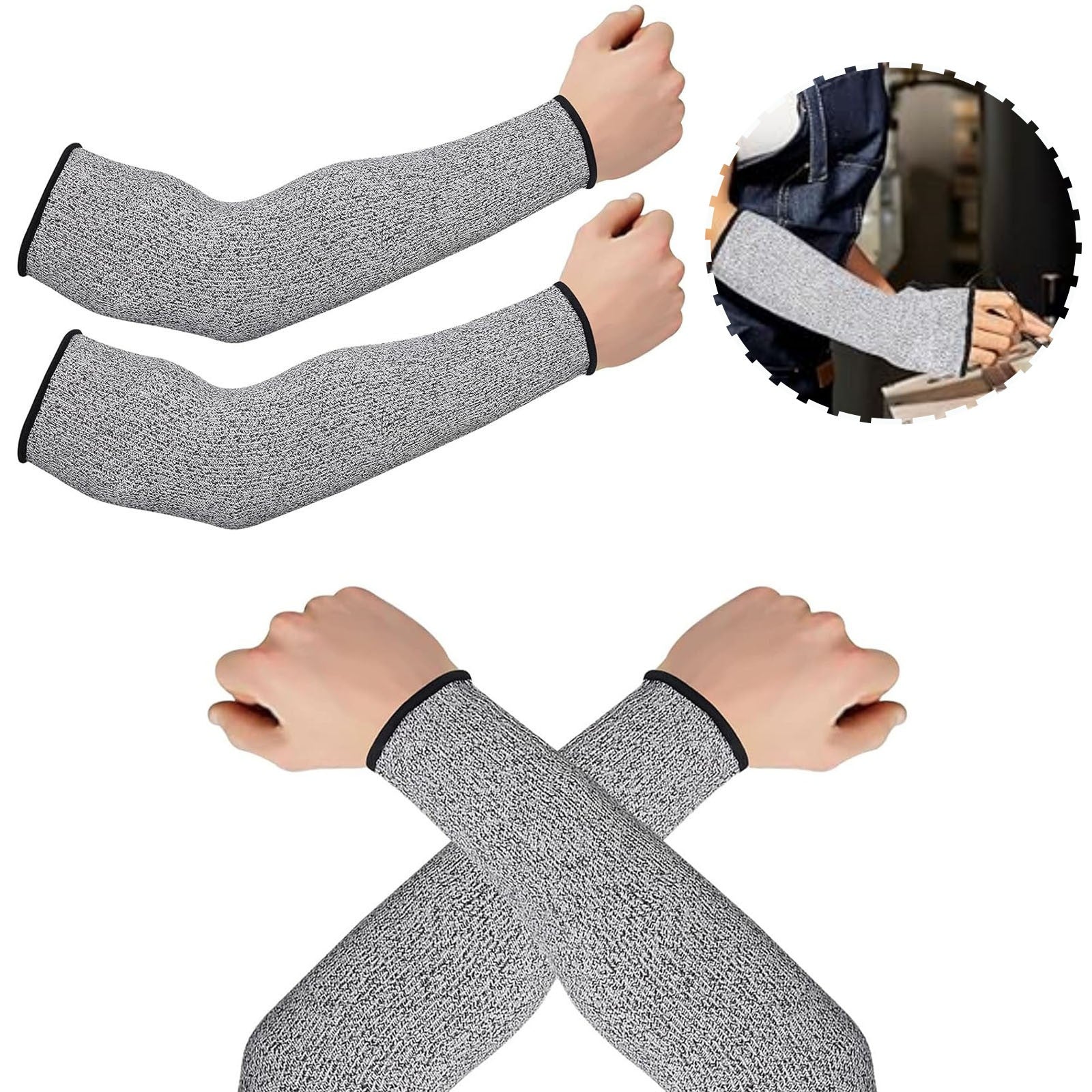6pcs Cut-Resistant Arm Sleeves | Protective Anti-Cut Safety Forearm Guards