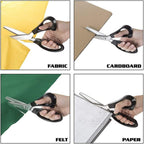 2PCS Zig Zag Pinking Shears – Serrated Fabric Scissors for Sewing Dressmaking Crafts