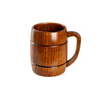 UP 10X Wooden Mug Large Coffee Beer Tea Wood Cup Drinking Drinkware Restaurant