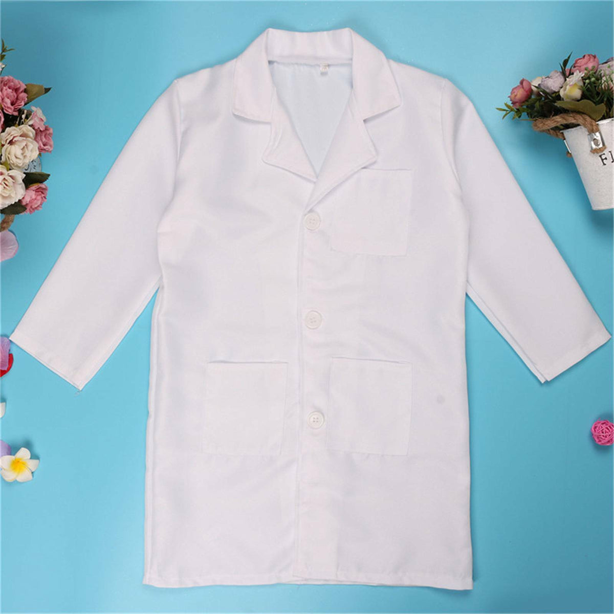 Kids White Lab Coat Doctor Scientist Fancy Dress Costume Boys Girls Book Week