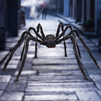 4PCS Giant Black Spider Halloween Decoration Plush Haunted House Party Prop