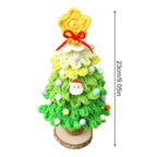 Crochet Christmas tree height guide – 23 cm tall, light green colourway