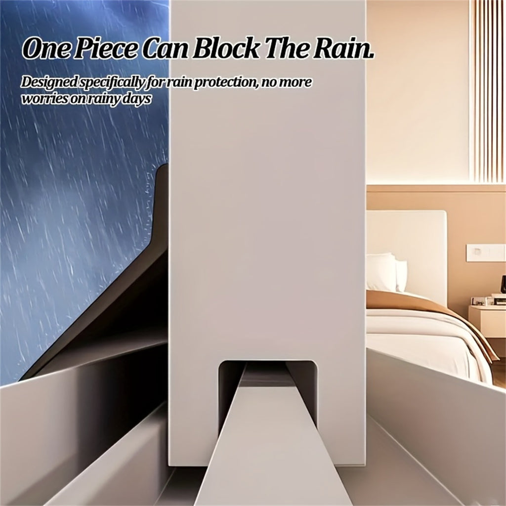 2PCS Window Rain Guard 2m PVC Self Adhesive Drainage Barrier Strip Black