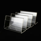 40PCS Acrylic Sign Display Holder - Clear Price Tag Name Card Label Stand Bracket