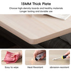 Adjustable Foldable Table with Wheels Mobile Laptop Desk Bedside Rolling Table Space Saving