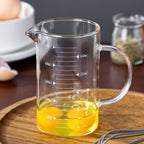 2PCS 500ml Glass Measuring Cups With Handle V-Shaped Spout Kitchen Liquid Beaker