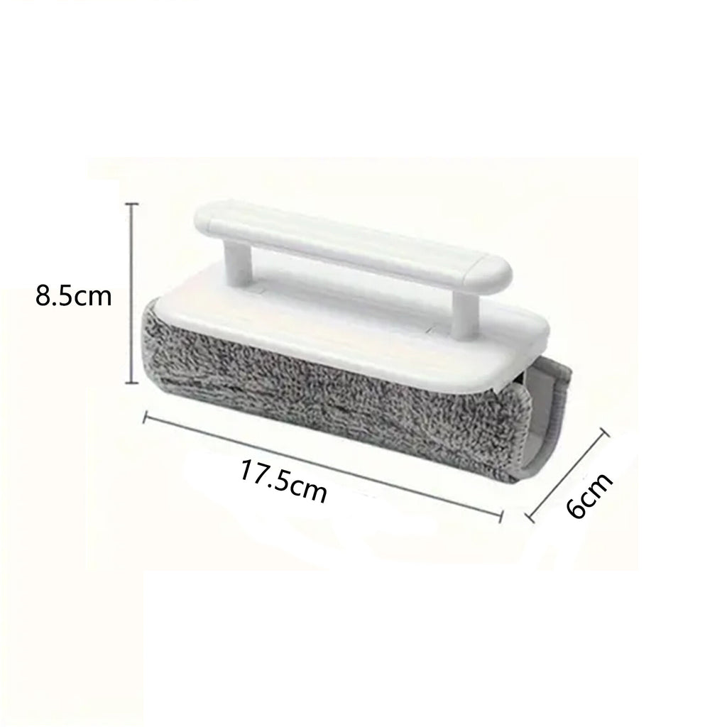 4pcs Window Groove Cleaning Brush Set | Track Cleaner with Handle & Microfiber Cloths