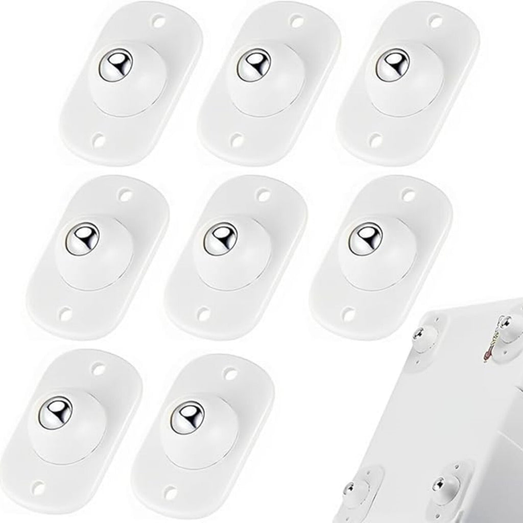 20pcs Mini Swivel Caster Wheels | 360° Self Adhesive Rolling Wheels for Storage Boxes