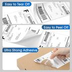 4x6 Thermal Direct Shipping Labels 500 Pack - Fan Fold 100x150mm White Sticker Labels