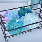 12pcs Mermaid Loofah Bath Sponge Set | Soft Exfoliating Shower Puff Body Scrubber