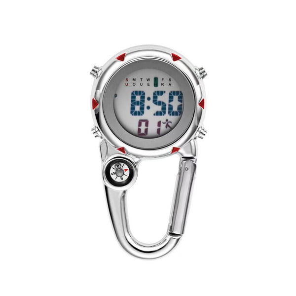 Nurse Fob Watch with Compass – Digital Carabiner Clip On Watch, 5 Colours