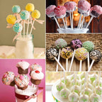 500pcs Lollipop Sticks White Paper Cake Pop Sticks Candy Making Party Supplies