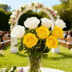 20pcs Artificial Rose Flowers Silk Long Stem Fake Roses Wedding Home Decor