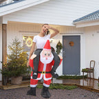 Riding Santa Inflatable Costume Suit Christmas Cosplay Party Decor Adult Kids OD