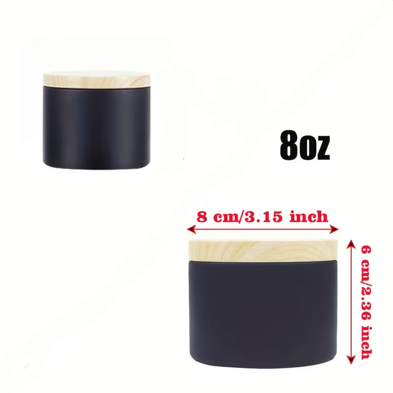 24PCS Black Candle Tins with Lids – Empty Tinplate Candle Containers for DIY Candle Making (4oz / 8oz)