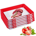 3Pcs Reusable Food Preservation Trays Fresh Food Storage Containers Vegetables