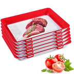 3Pcs Reusable Food Preservation Trays Fresh Food Storage Containers Vegetables
