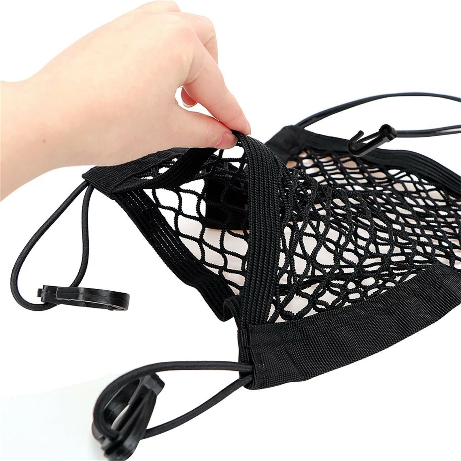 5pcs Car Seat Storage Net Mesh Organizer | Elastic Backseat Barrier Cargo Pocket