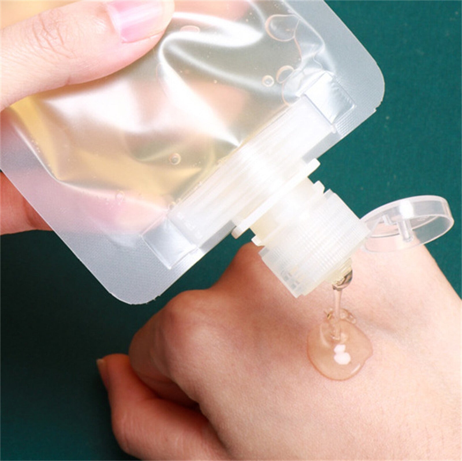 50PCS Reusable Travel Sample Pouches – Empty Plastic Bags for Makeup, Lotion, Shampoo and Liquid Toiletries