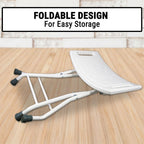 Foldable Steel Shower Chair with Handle | Anti-Slip Bath Stool for Elderly & Disabled | Portable Bathroom Safety Seat