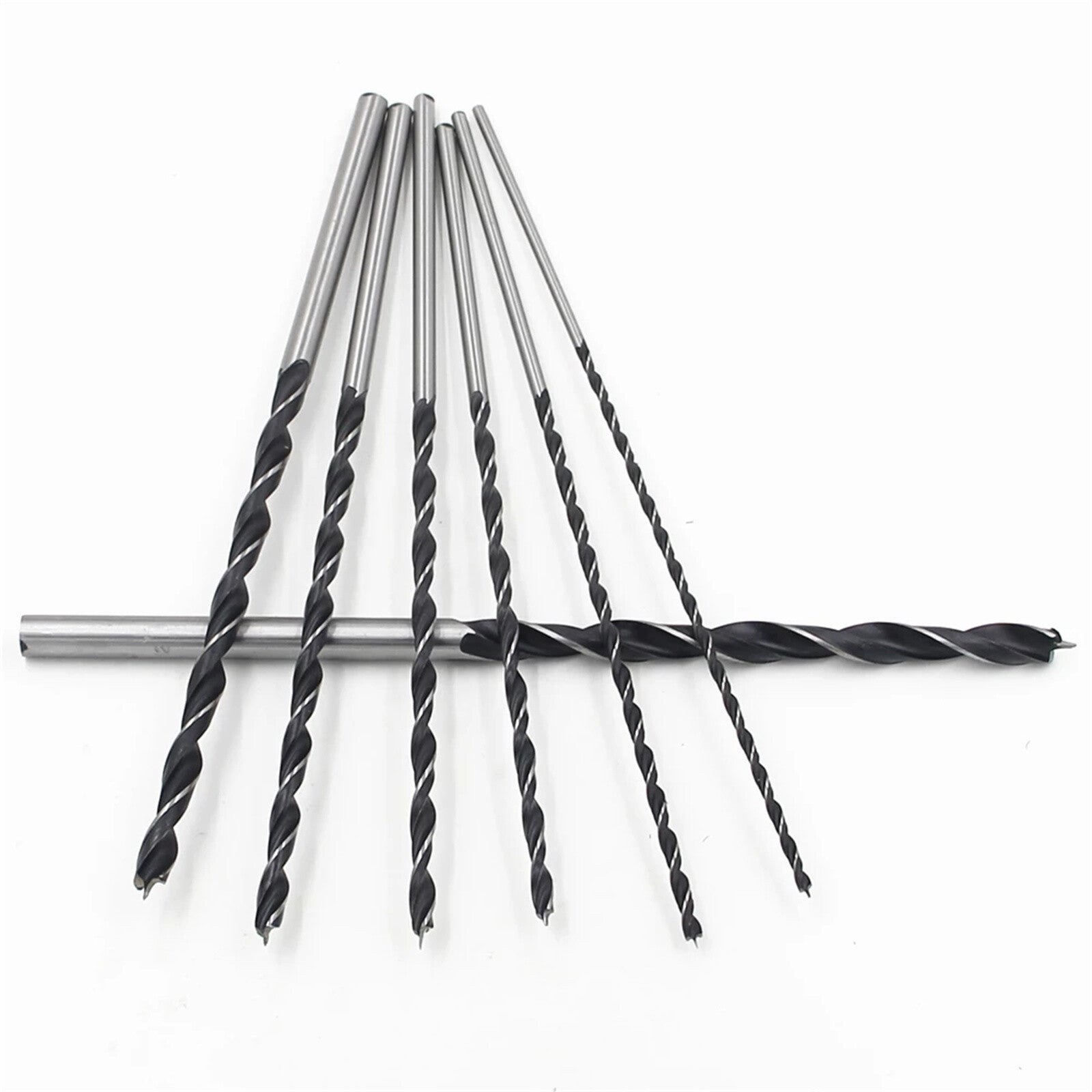 7PCS 300MM Extra Long Wood Drill Bit Set - Brad Point Woodworking Bits 4 5 6 7 8 10 12mm