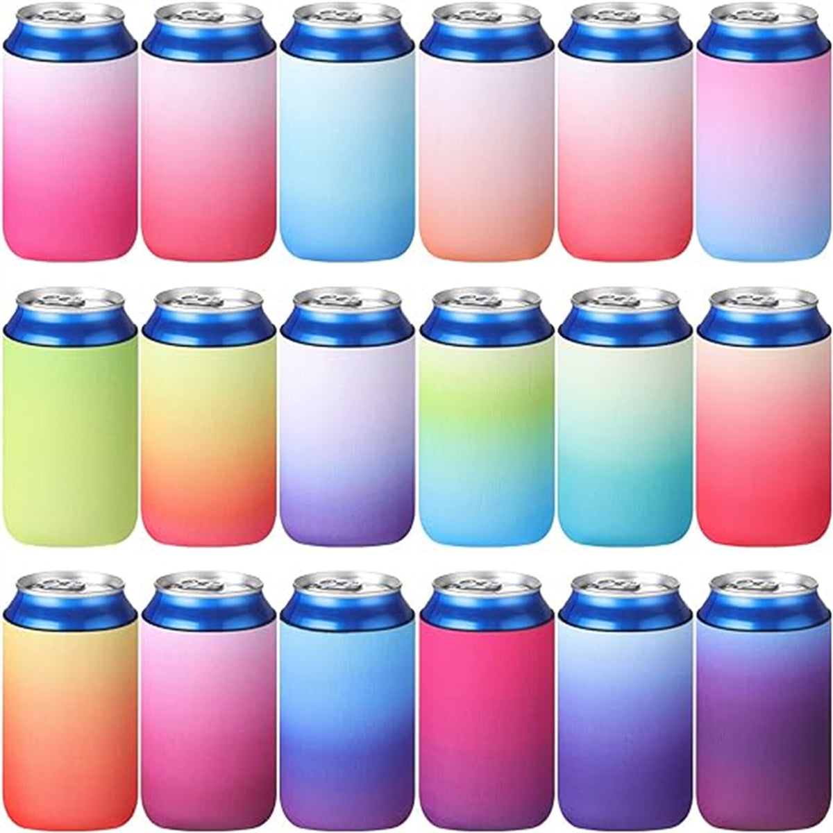 8-32PCS Slim Can Cooler Sleeves Neoprene Drink Can Cup Covers Assorted Colours