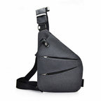 Men’s Anti Theft Travel Shoulder Bag - Waterproof Portable Chest Sling Pocket Bag