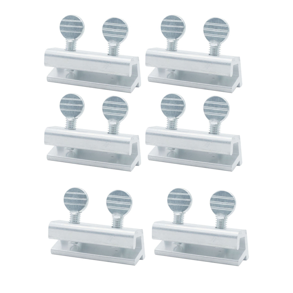 12 Pack Sliding Window Door Safety Locks - Aluminium Security Child Safety Stops Silver
