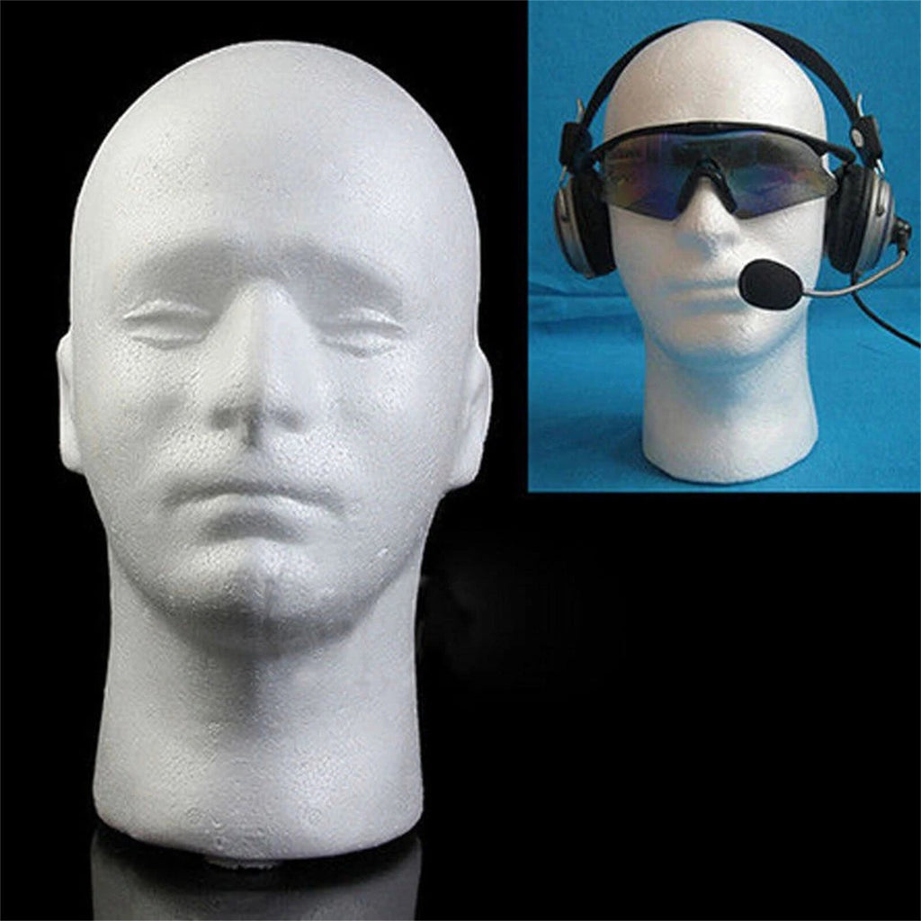 2PCS Foam Mannequin Head Display Stands - Glasses, Caps, Hats and Wig Display Holder