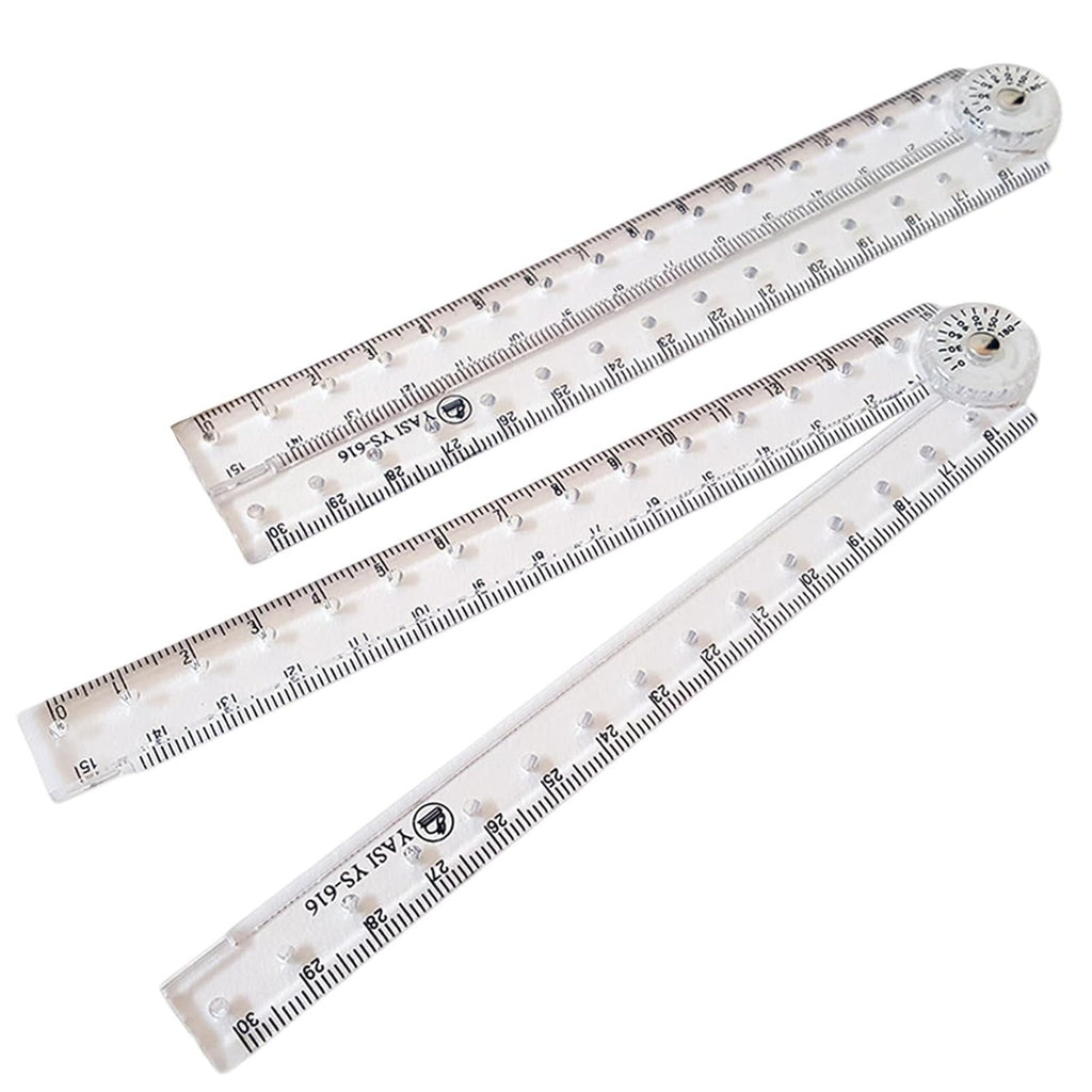 Wooden Writing Pencils And Foldable Straight Ruler Kit For School Daily‑use