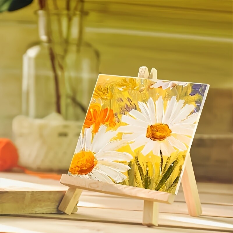 10 Set Mini Canvas Painting Kit – Small DIY Art Board with Brushes for Acrylic Painting