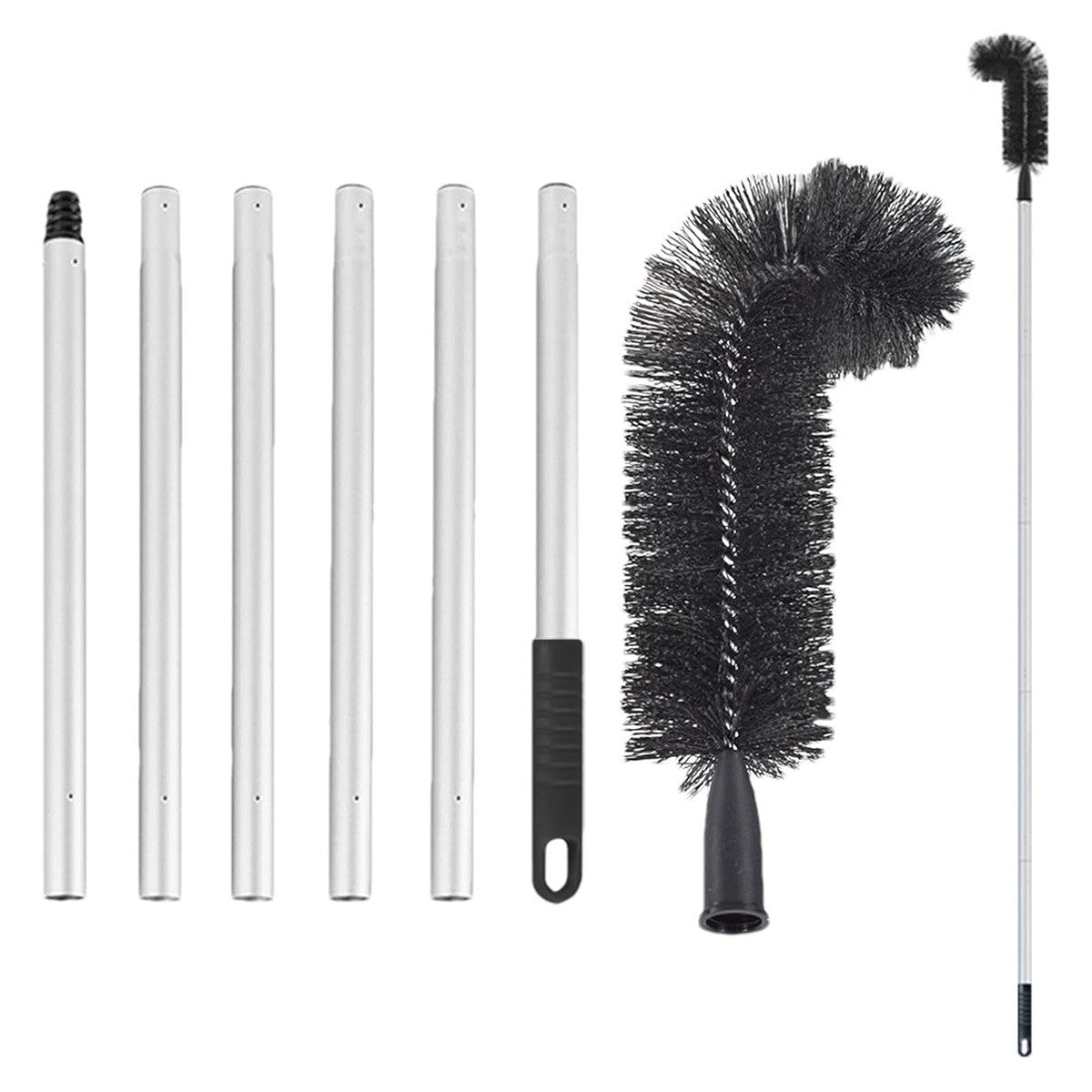 2PCS Gutter Cleaning Brush with Extendable Pole 208cm – Roof Gutter Cleaning Tool