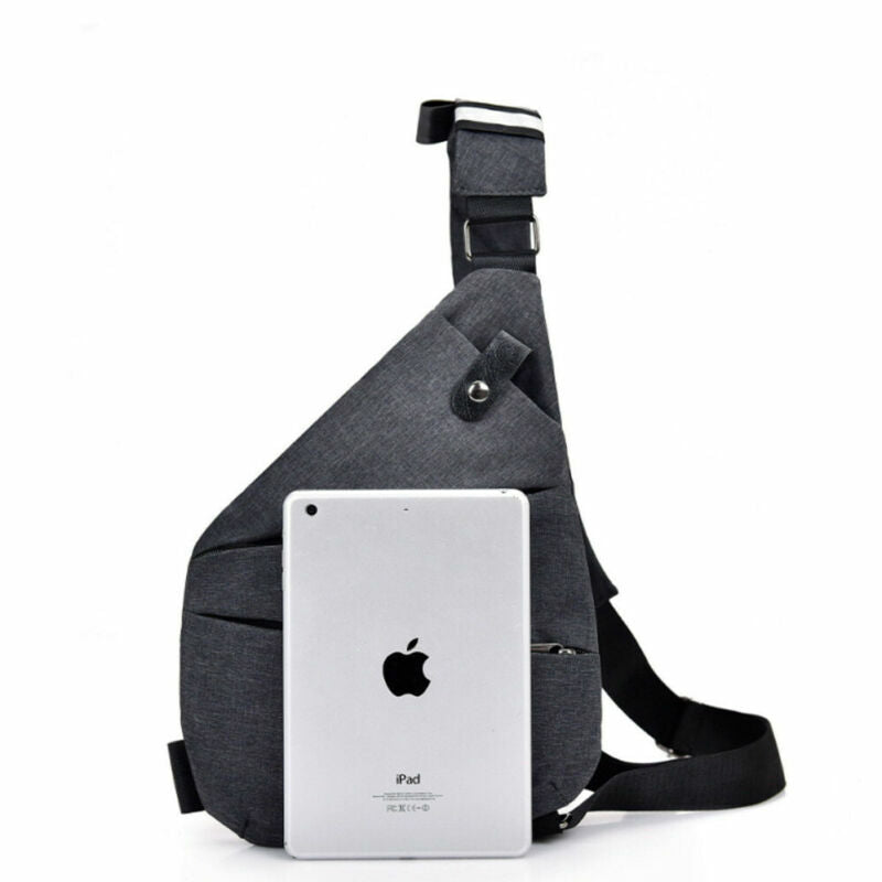 Men’s Anti Theft Travel Shoulder Bag - Waterproof Portable Chest Sling Pocket Bag
