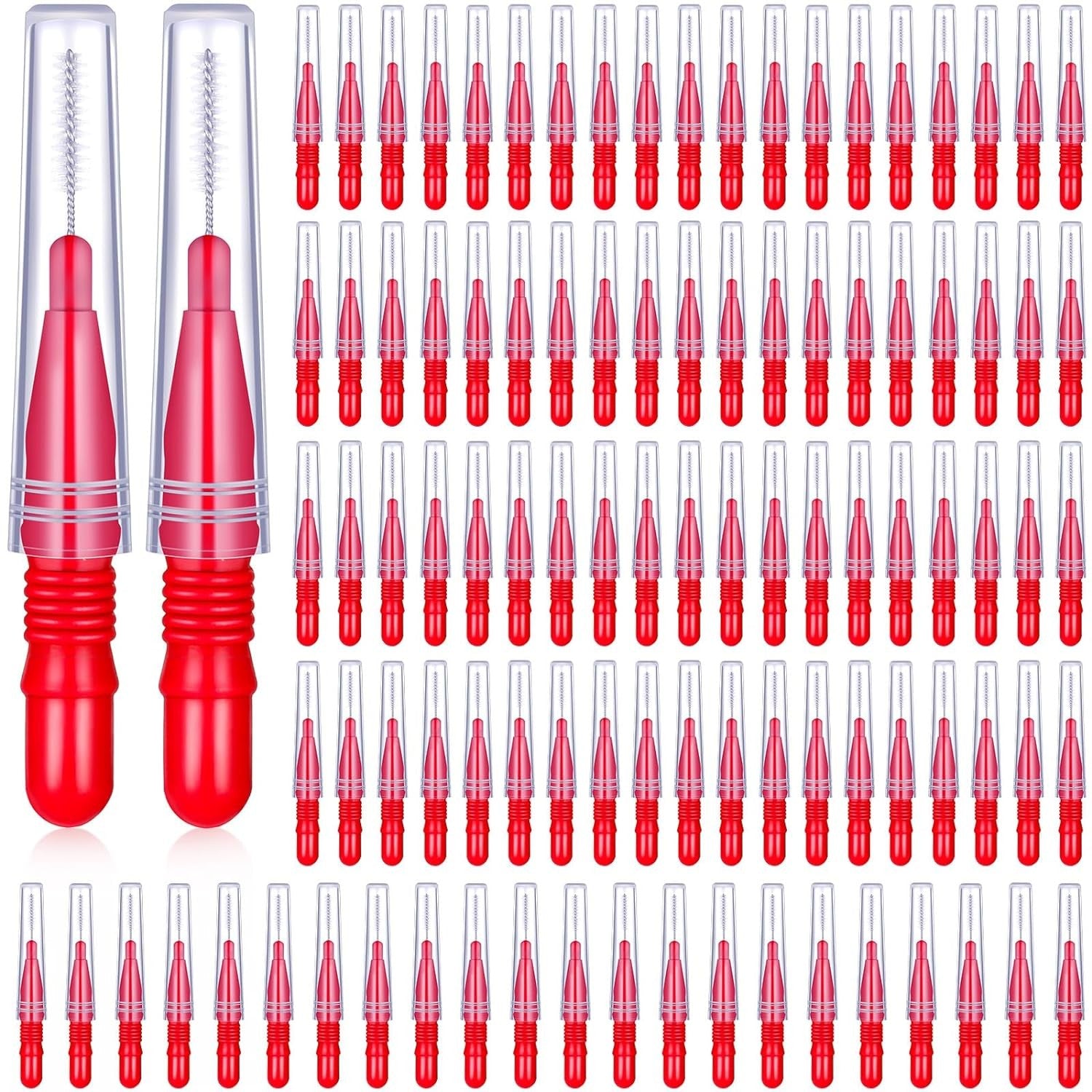 180PCS Interdental Brush Floss Sticks – 3 Size Teeth Cleaning Toothpick Brushes for Oral Care