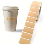Small Kraft Blank Label Sticker Name Labels Kitchen Food Book Stationary Jar AU