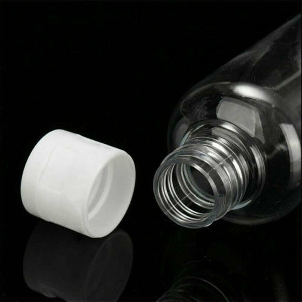 10pcs 50ml Refillable Travel Bottles | Clear PET Squeeze Cosmetic Lotion Containers