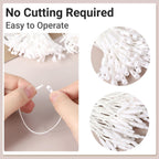 1000PCS Clothing Price Tag Strings - Bullet Head Hang Tags Label Lock Ties White