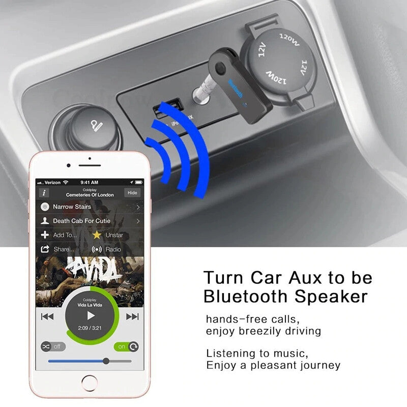 Bluetooth 4.2 Audio Receiver Adapter – Wireless 3.5mm AUX Music Adapter for Car & Home Stereo