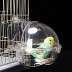 Round Hanging Bird Bath Tub for Cage – Plastic Parrot Bird Bath Bowl for Small Birds
