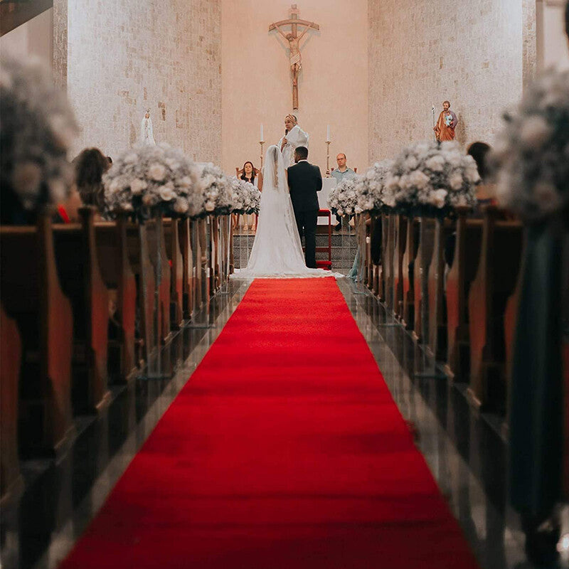10M Red Carpet Aisle Runner 1.2m Wide | Wedding Party Event Awards Floor Mat