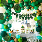 72pcs Artificial Palm Leaves Tropical Monstera Decor | Jungle Party & Home Decoration