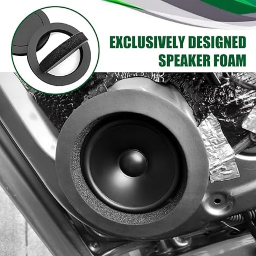 16pcs Car Speaker Foam Enhancer Rings 6.5" | Door Soundproof Vibration Dampening Kit