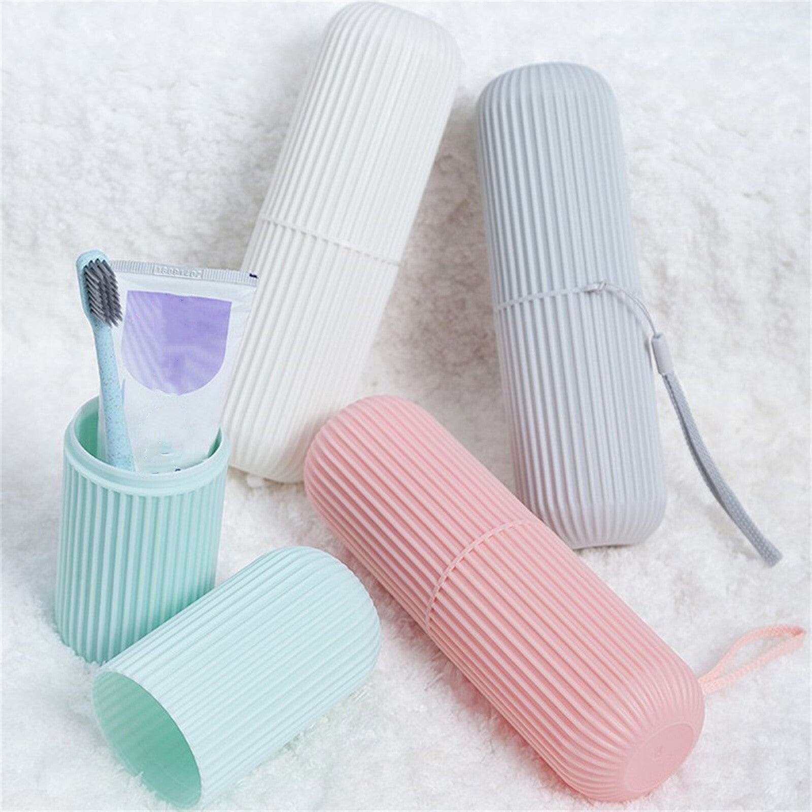 Portable Toothbrush Holder Case Travel Toothpaste Storage Box Bathroom Organizer