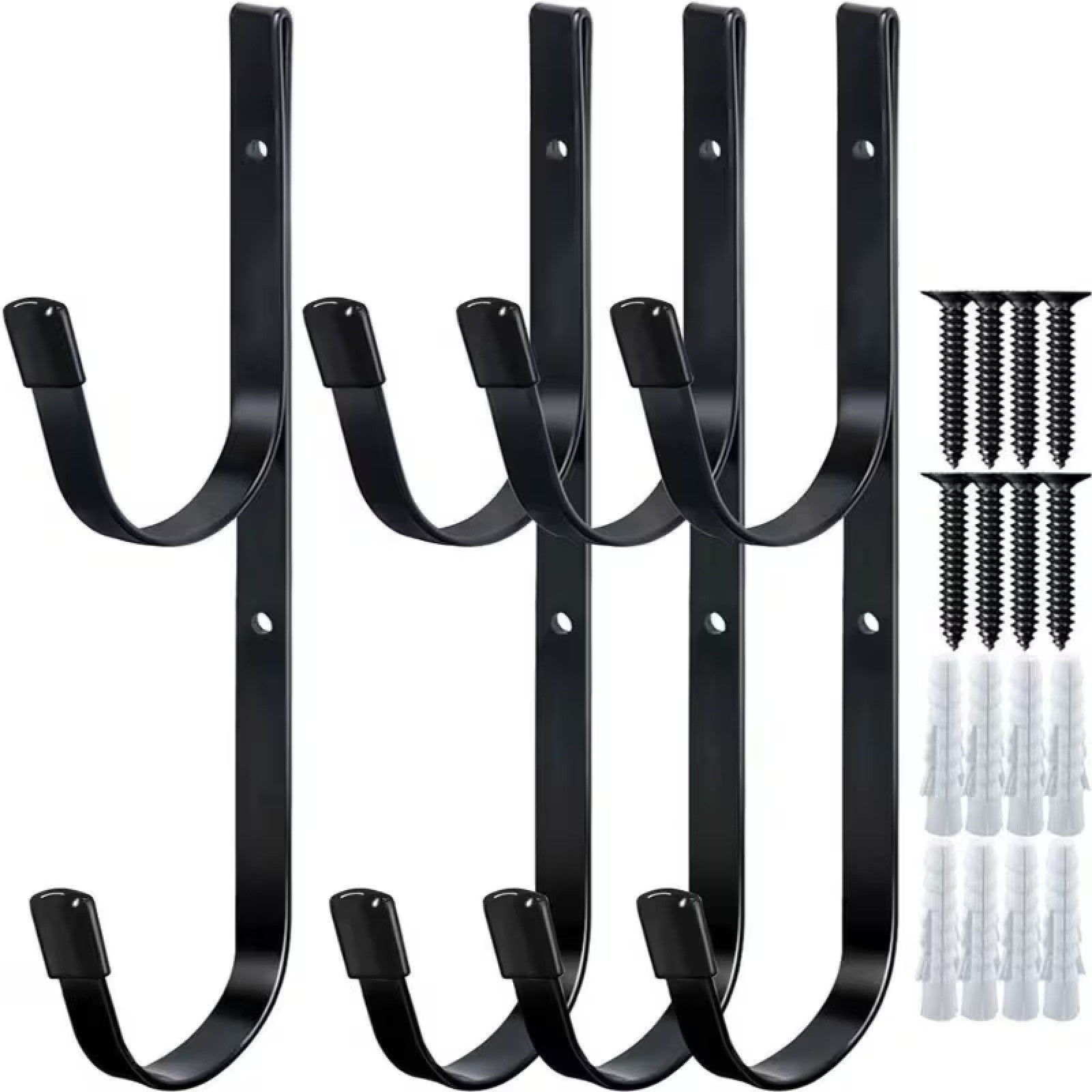 2/4pcs Pool Pole Hanger Hooks | Aluminum Wall Mount Holder for Pool Tools & Accessories